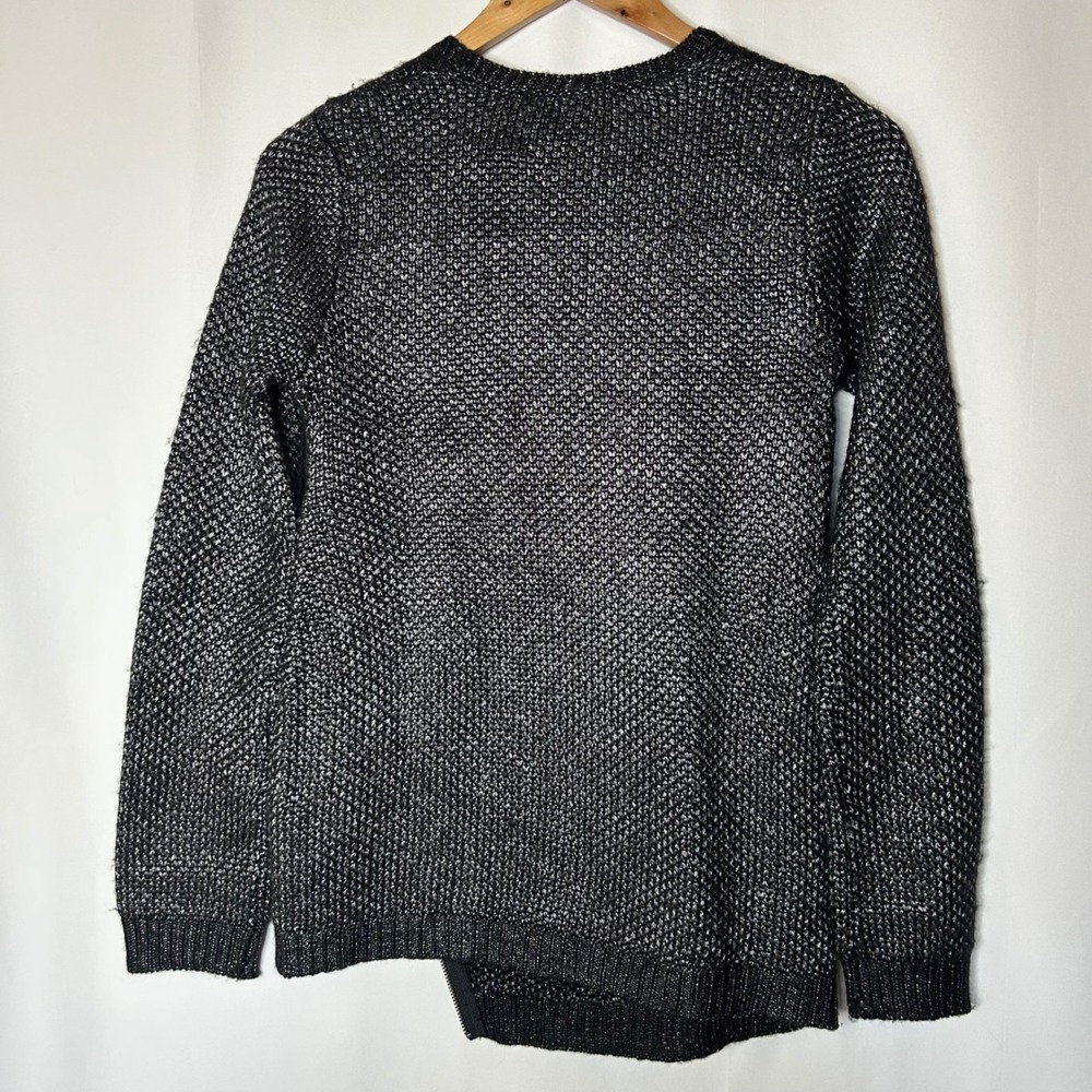 Harley Davidson Sweater Size XS Black Knit Pullover with Leather Moto - Picture 5 of 6